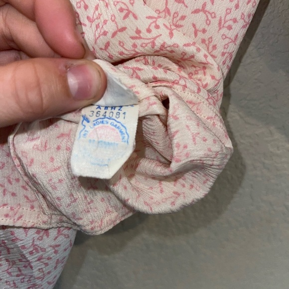 Neiman Marcus Blouse Top Pink Flower Light Weight Size 6 vintage - Picture 5 of 11